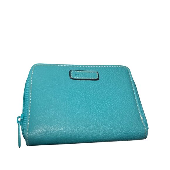 Rosetti Aqua Blue Faux Leather Handbag with Matching Wallet - Picture 9 of 16